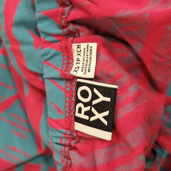 Roxy New Twist Summer Dress Pink/Turquoise Size XS - Picture 5 of 5